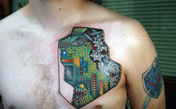 tatuaje circuito electronico 141