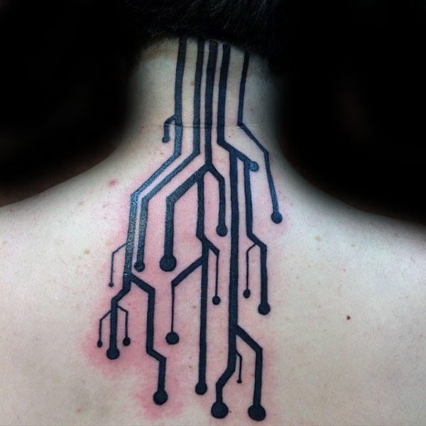 tatuaje circuito electronico 17