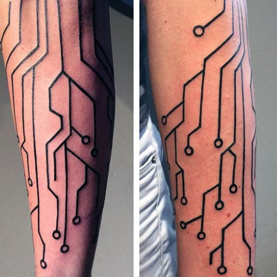 tatuaje circuito electronico 193