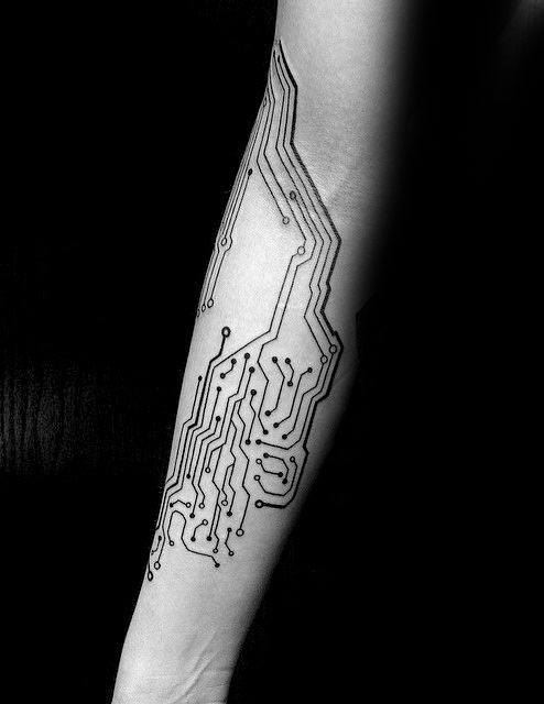 tatuaje circuito electronico 197