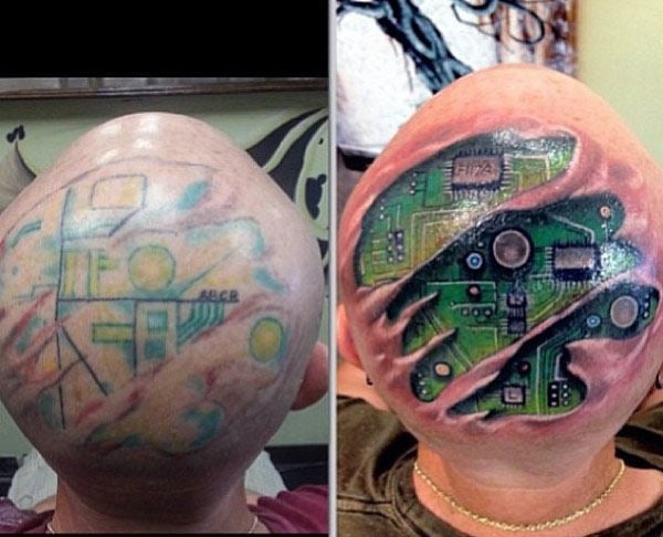 tatuaje circuito electronico 201