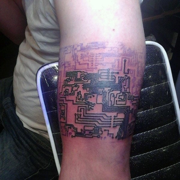 tatuaje circuito electronico 21