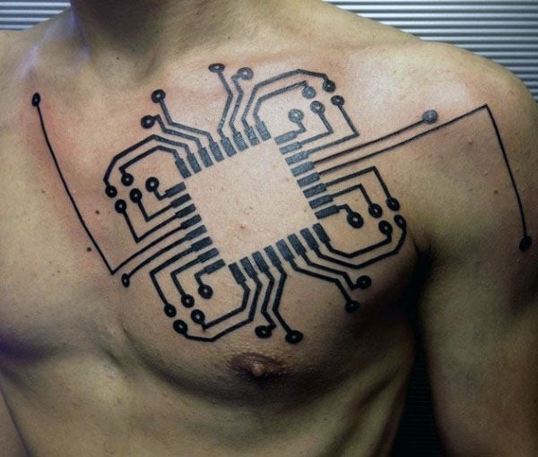 tatuaje circuito electronico 53