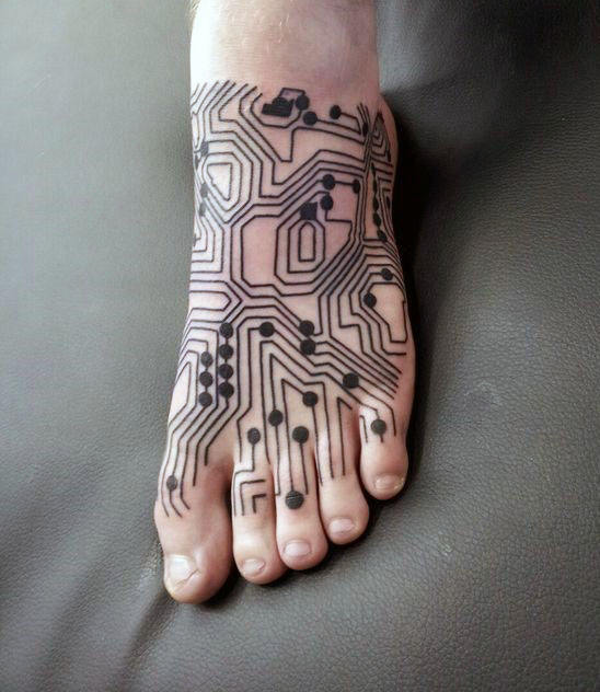 tatuaje circuito electronico 61