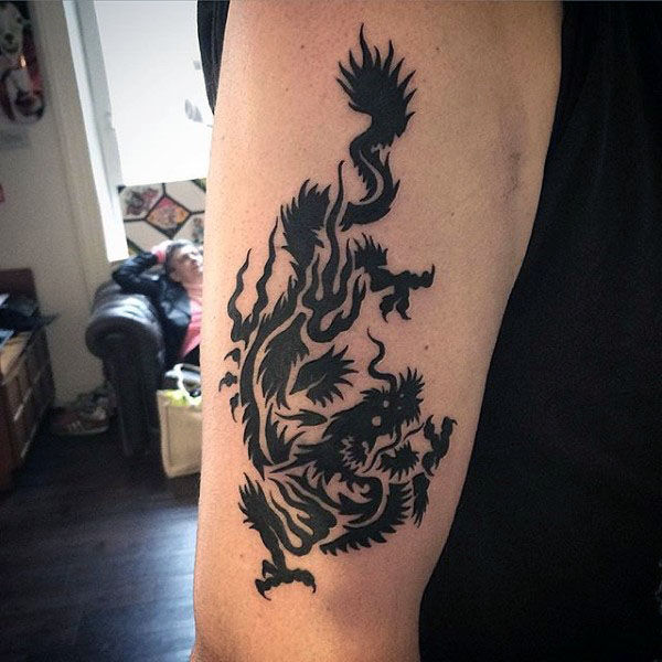 tatuaje dragon tribal 129