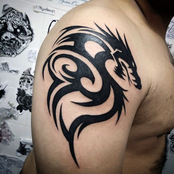 tatuaje dragon tribal 165