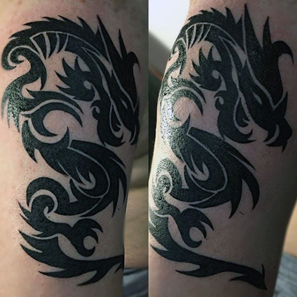 tatuaje dragon tribal 17