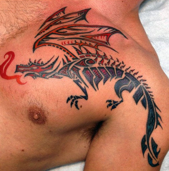 tatuaje dragon tribal 177