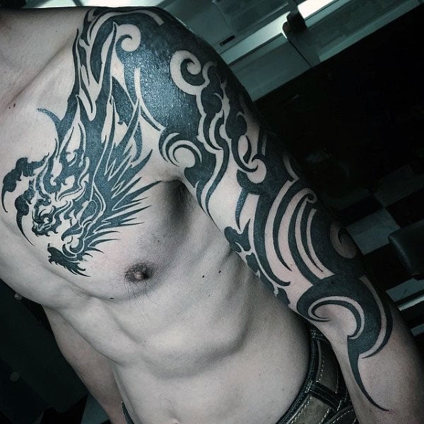 tatuaje dragon tribal 185
