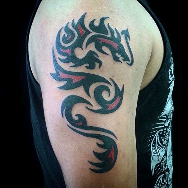 tatuaje dragon tribal 205