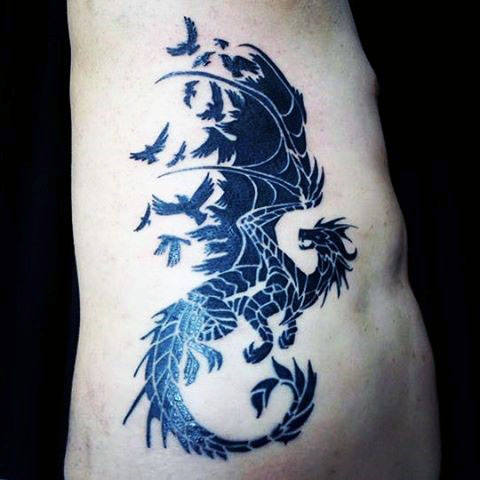 tatuaje dragon tribal 21