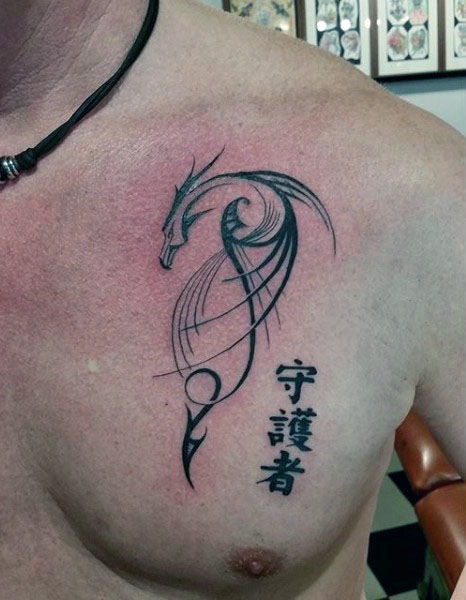 tatuaje dragon tribal 217