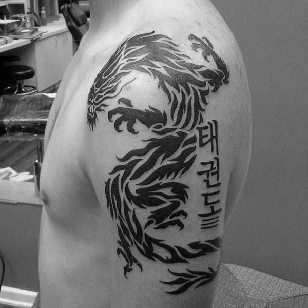 tatuaje dragon tribal 45