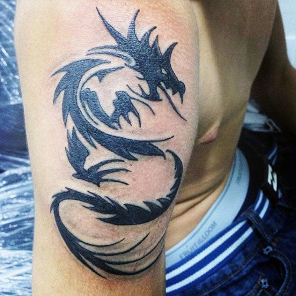tatuaje dragon tribal 49