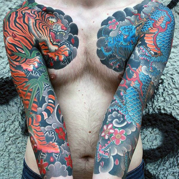 tatuaje manga de dragon 161
