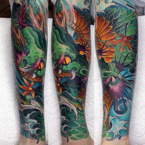 tatuaje manga de dragon 165