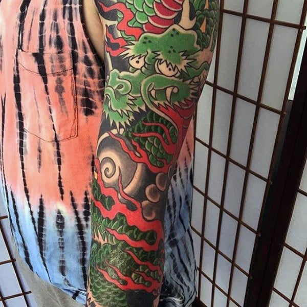 tatuaje manga de dragon 177