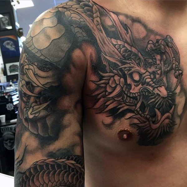 tatuaje manga de dragon 241