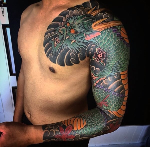 tatuaje manga de dragon 285