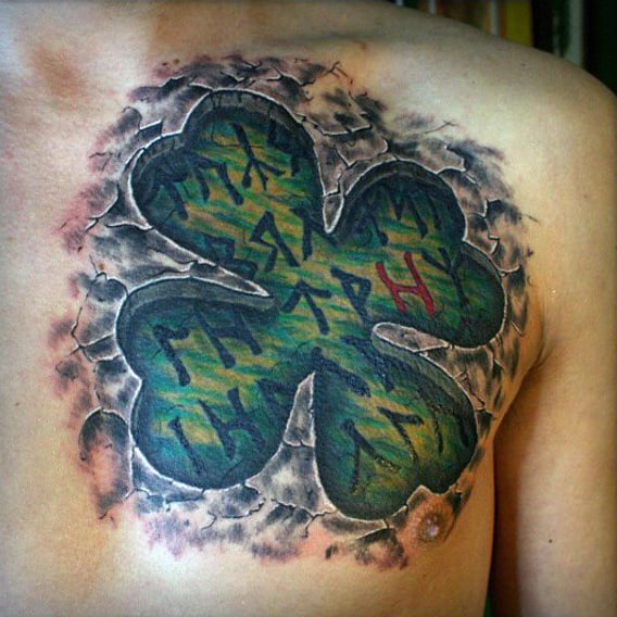 tatuaje trebol 4 hojas 05