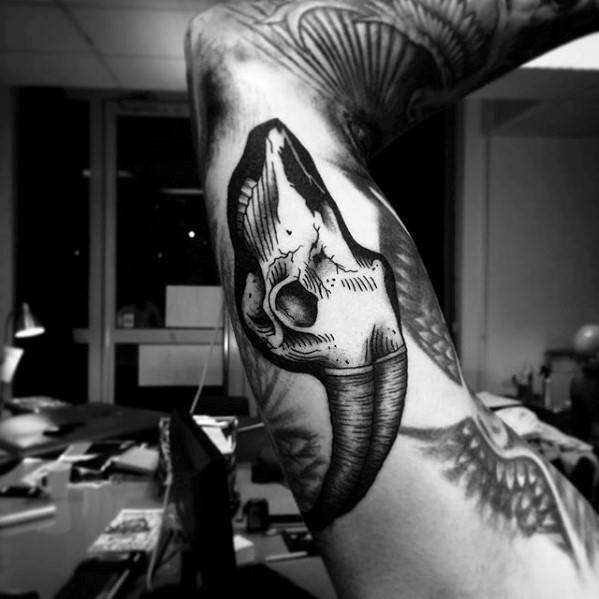 tatuaje calavera animal 28