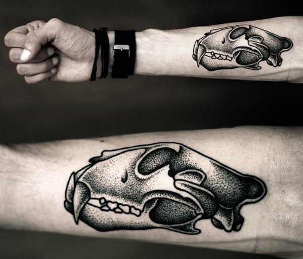 tatuaje calavera animal 48
