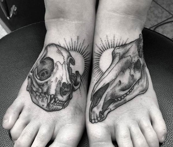 tatuaje calavera animal 56