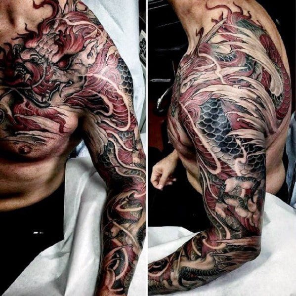 tatuaje dragon hombro 08