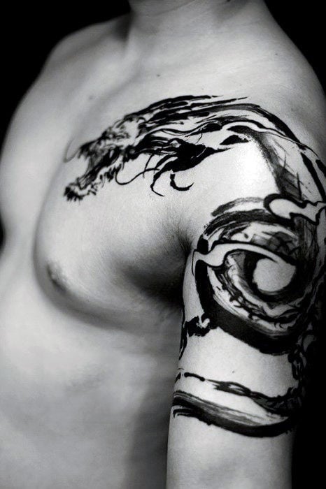 tatuaje dragon hombro 10