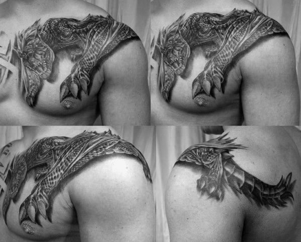 tatuaje dragon hombro 24