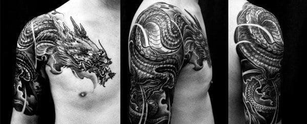 tatuaje dragon hombro 38