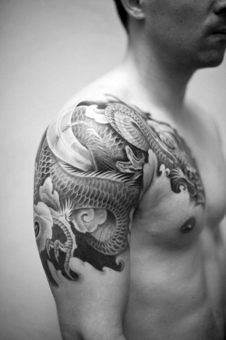 tatuaje dragon hombro 42