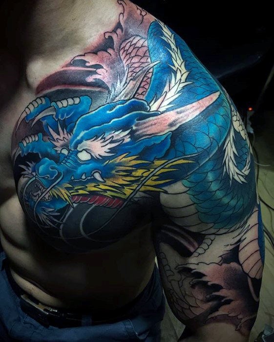 tatuaje dragon hombro 48