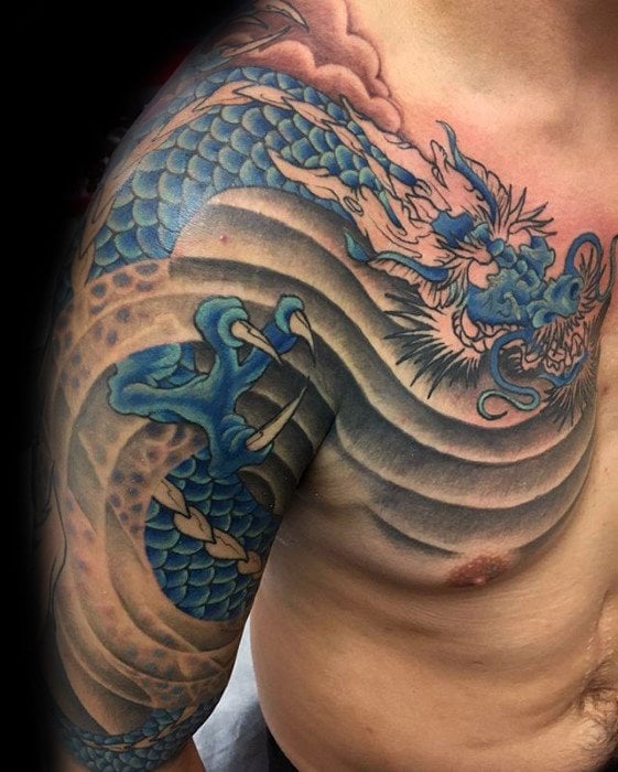 tatuaje dragon hombro 74
