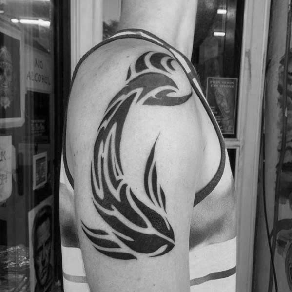 tatuaje pez tribal 34