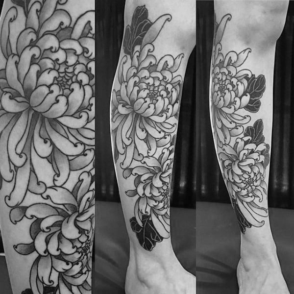 tatuaje crisantemos 154