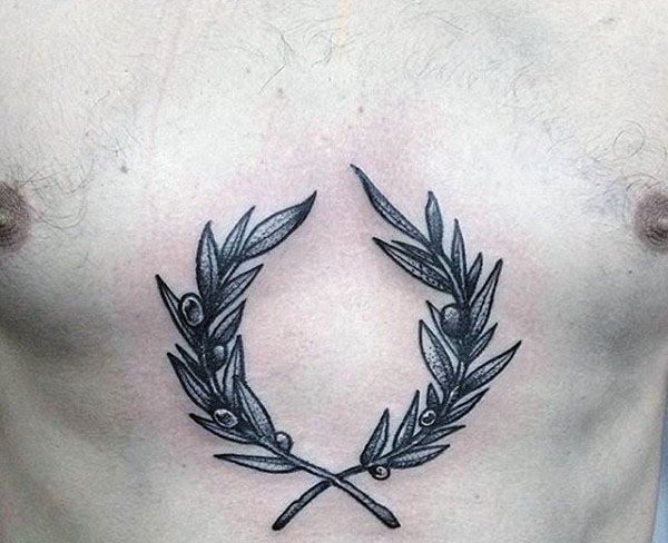 tatuaje rama de olivo 157