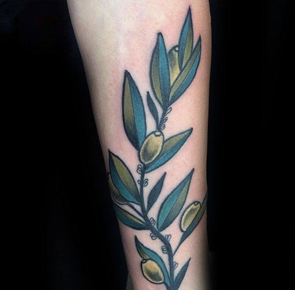 tatuaje rama de olivo 64