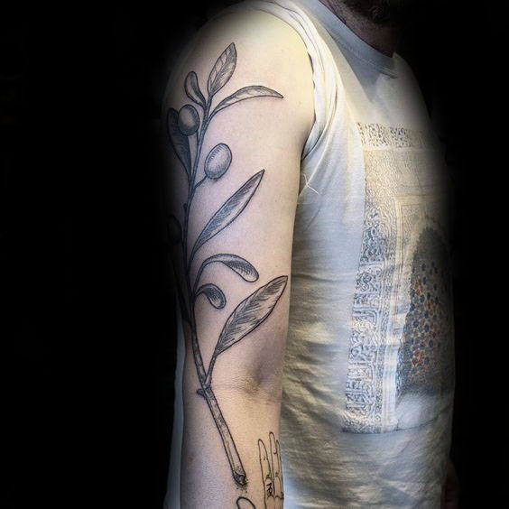 tatuaje rama de olivo 70