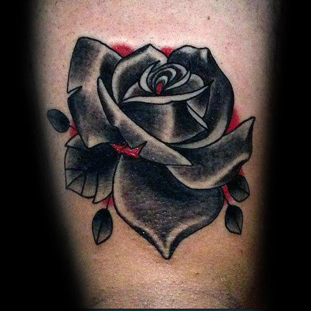 tatuaje rosa negra 148