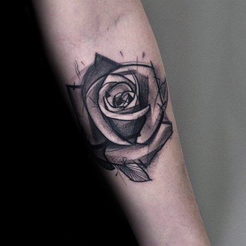 tatuaje rosa negra 178
