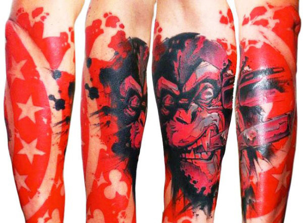 tatuaje tinta roja 100