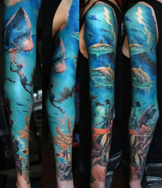 tatuaje arrecife coral 11