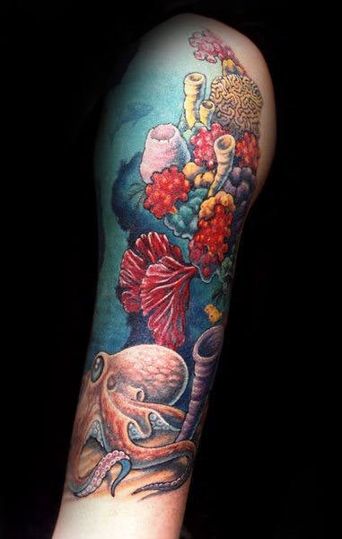 tatuaje arrecife coral 65