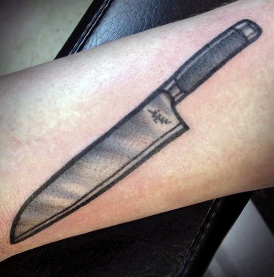 tatuaje cuchillo cocina chef 25