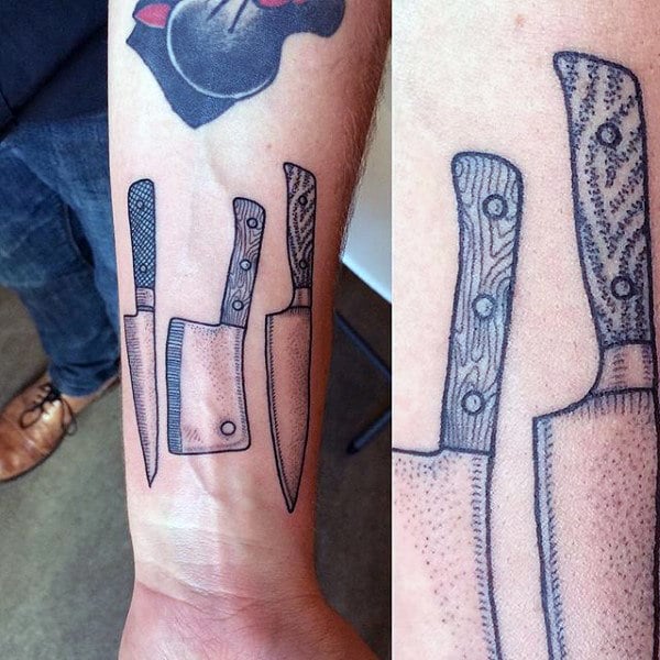 tatuaje cuchillo cocina chef 49