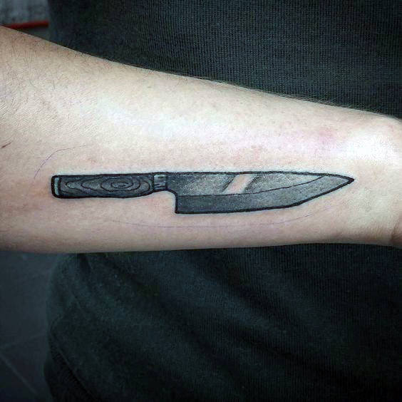 tatuaje cuchillo cocina chef 55