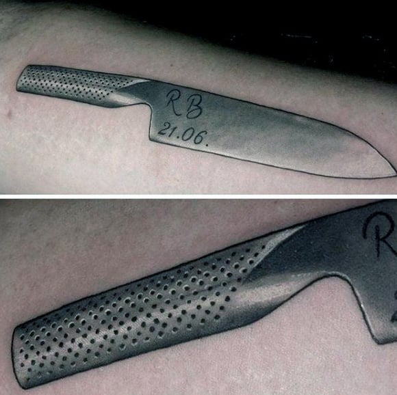 tatuaje cuchillo cocina chef 57