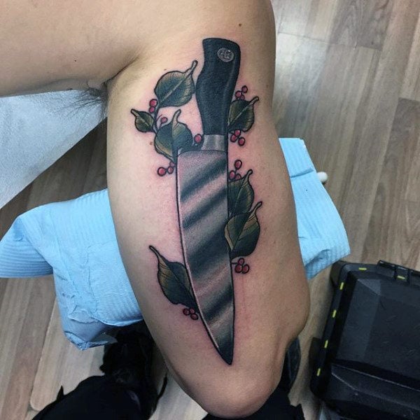 tatuaje cuchillo cocina chef 65