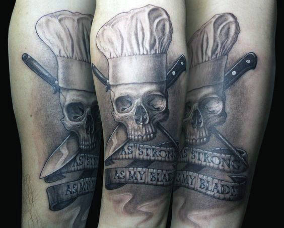 tatuaje cuchillo cocina chef 81